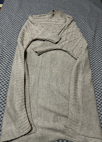 Gri Bohem Boğazlı Örgü Kadın Kazak - Görsel 2