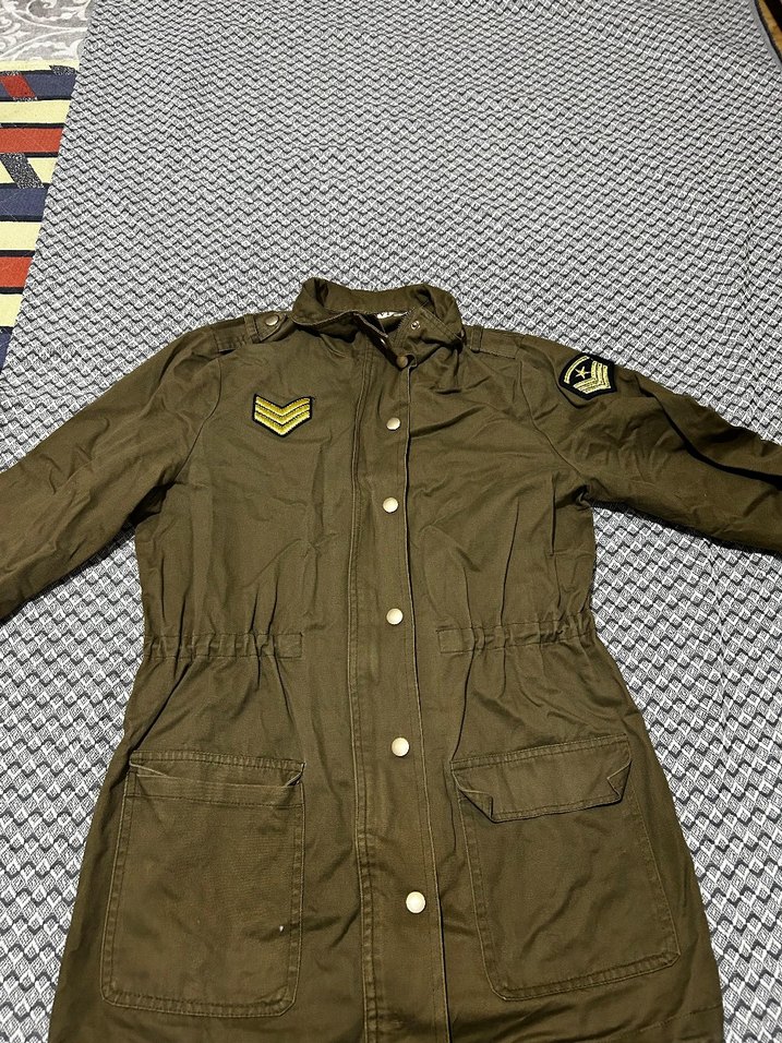 Nakışlı Kahverengi Kadın Midi Ceket - Görsel 2