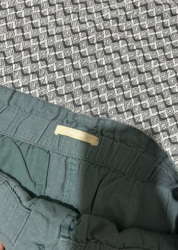 Gri Kemerli Midi Keten Kadın Etek - Görsel 2