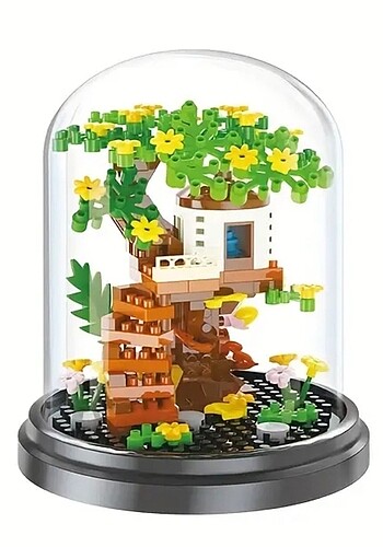 Lego yaz temalı fanusta ağaç ev