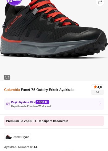Columbia Kırmızı Siyah Outdoor Ayakkabı - Görsel 5