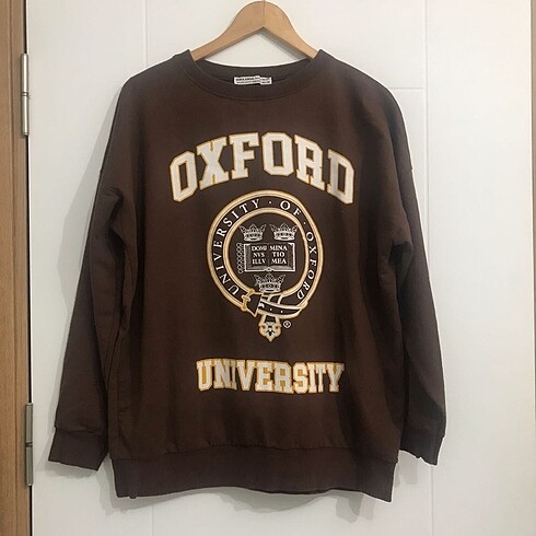 Kahverengi Baskılı Sweatshirt