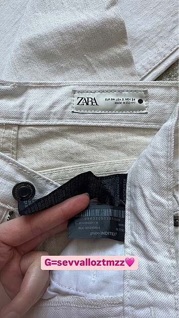 34 Beden Zara ZW COLLECTION orta bel Straight fit jean