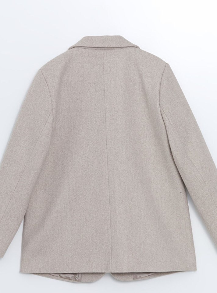 Bej Yün Kadın Ofis Blazeri - Görsel 2