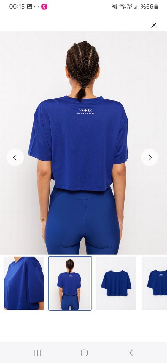 Lacivert Kısa Kollu Spor Üstü Velcro Detaylı - Görsel 3