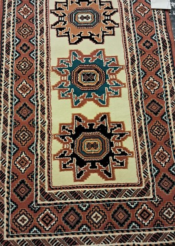 Klasik Desenli Parlak Kahverengi Halı - Görsel 2