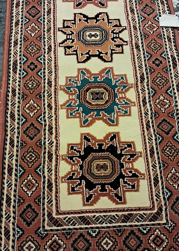 Klasik Desenli Parlak Kahverengi Halı - Görsel 3