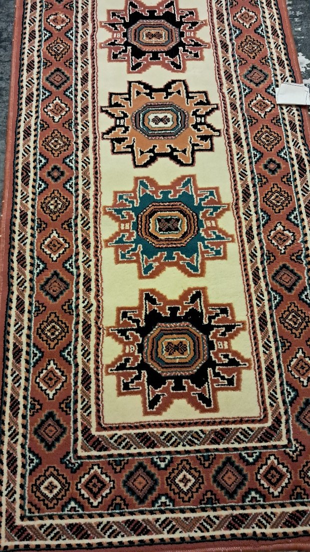 Klasik Desenli Parlak Kahverengi Halı - Görsel 3