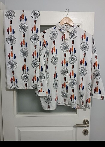 Bohem Uzun Kollu Pamuklu Gömlek - Görsel 2