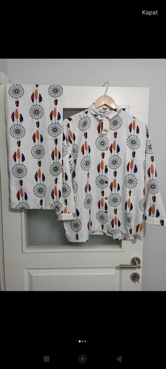 Bohem Uzun Kollu Pamuklu Gömlek - Görsel 2