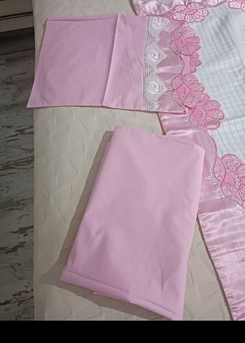 Nakışlı Pembe Çocuk Uyku Seti - Görsel 2