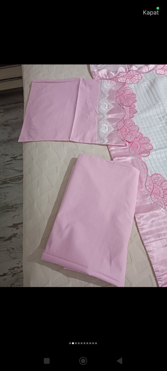 Nakışlı Pembe Çocuk Uyku Seti - Görsel 2