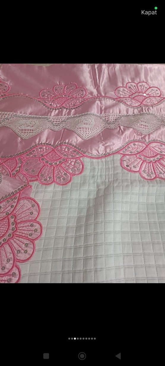 Nakışlı Pembe Çocuk Uyku Seti - Görsel 3