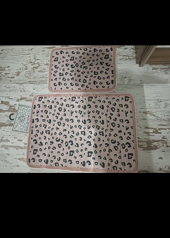 Leopar Desenli Pembe Banyo Paspası - Görsel 2
