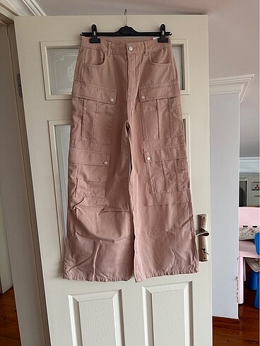 Kargo cep pantolon geniş paça