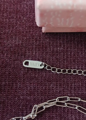 SATÜRN GÜMÜŞ RENGİ ÇELİK KÜRE KOLYE - Görsel 4