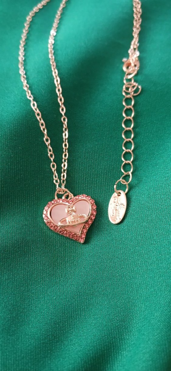 İTHAL KALPLİ VİVİENNE WESTWOOD KOLYE - Görsel 2