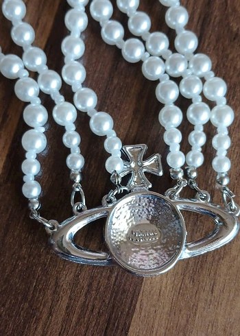 İTHAL VİVİENNE WESTWOOD 3 LÜ İNCİLİ KOLYE - Görsel 4