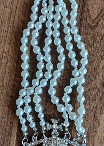 İTHAL VİVİENNE WESTWOOD 3 LÜ İNCİLİ KOLYE - Görsel 3