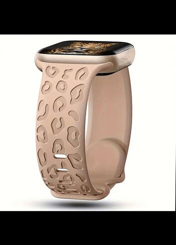 İTHAL APPLE WAHTCH LEOPAR DESENLİ SİLİKON SAAT KORDONU 