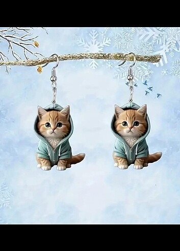 Pandora İTHAL KEDİ FİGÜRLÜ KÜPE