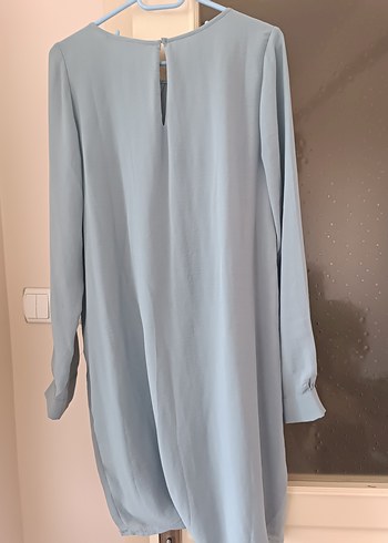 H&M Mavi Saten tunik Elbise