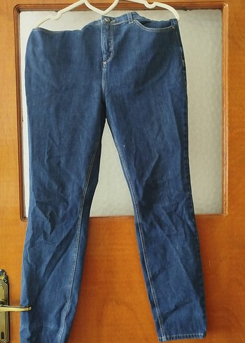 Kadın Mavi Denim Midi Boy Salaş Kot Pantolon