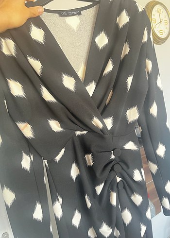 Kadın Siyah  Desenli Uzun elbise - Görsel 6