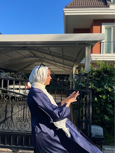 Diğer Dubai Luxury Lacivert Abaya