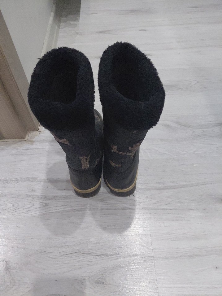 Kürklü Kamuflaj Desenli Kadın Bot - Görsel 2