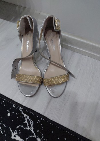 Bej Deri Kadın Dizüstü Botlar Blok Topuk - Görsel 2