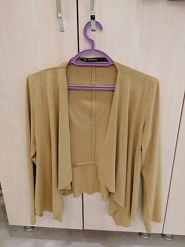 Zara asimetrik kesim süet ceket