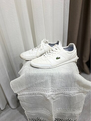 Lacoste Orjinal lacoste erkek beyaz ayakkabı