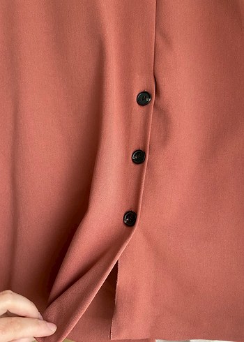 38 Beden Pembe Uzun Kesim Kadın Blazer Ceket