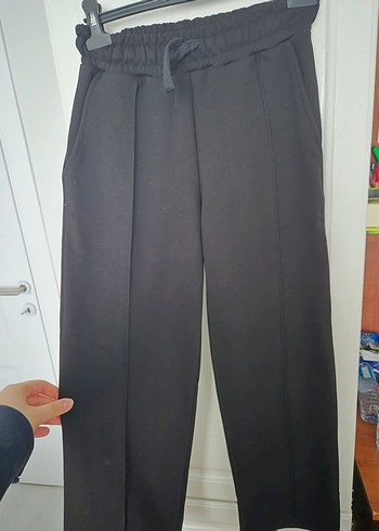 Siyah Kadın Rahat Kesim Pantolon-Eşofman - Görsel 2