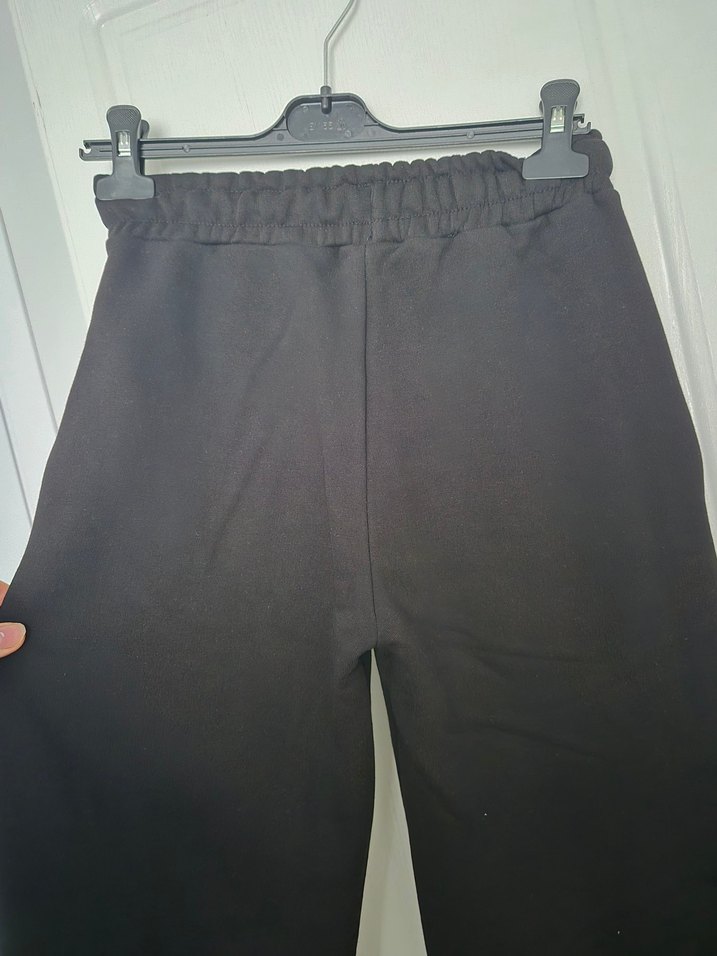 Siyah Kadın Rahat Kesim Pantolon-Eşofman - Görsel 3