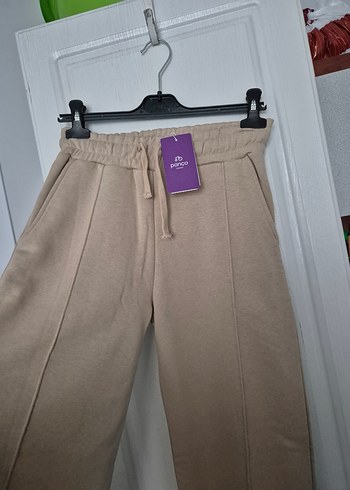 Bej Rahat Kesim Kadın Eşofman Altı - Görsel 2