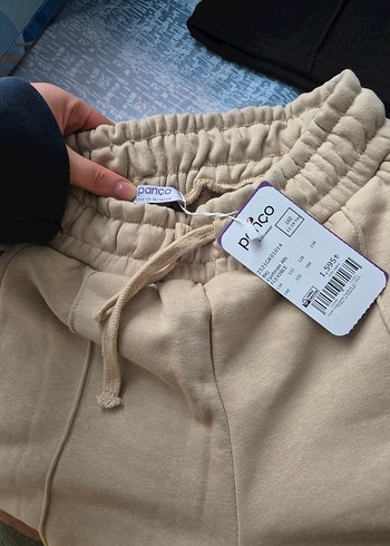 Bej Rahat Kesim Kadın Eşofman Altı - Görsel 4