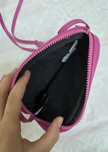 Pull and bear Pembe Deri Kadın Çapraz Çanta - Görsel 3