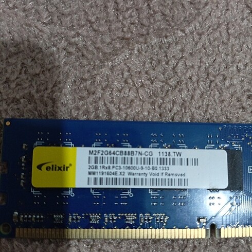 Diğer 2 GB DDR3 ram
