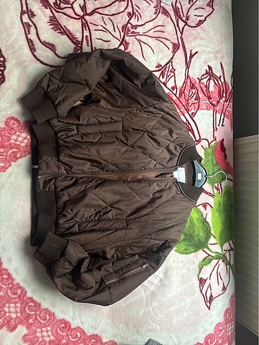 l Beden kahverengi Renk Bomber kısa ceket