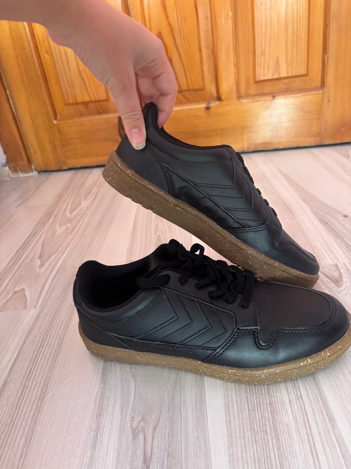 Siyah Bağcıklı kadın Spor Ayakkabı - Görsel 2