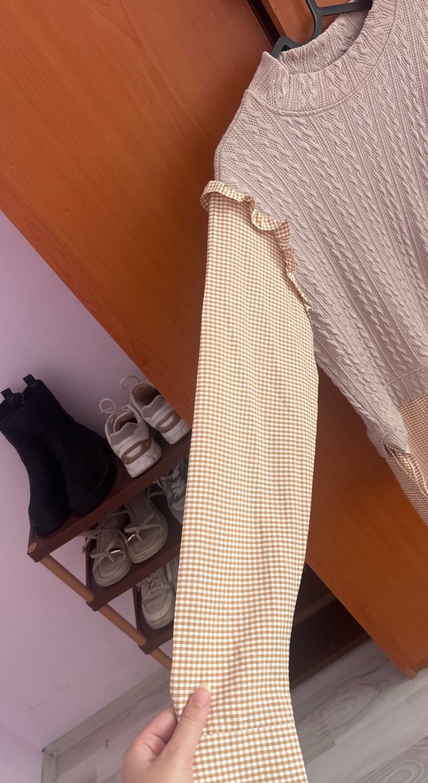 Gri Örgü Kadın Kazak - Görsel 2