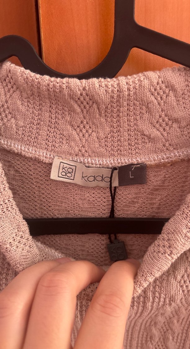 Gri Örgü Kadın Kazak - Görsel 3