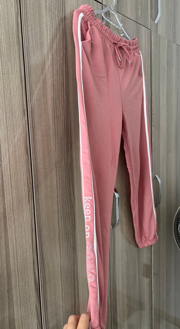 Rahat Kesim Pembe Kadın Eşofman Altı ve üstü - Görsel 4