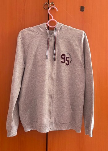 LC Waikiki Gri Melanj Fermuarli Spor Sweatshirt
