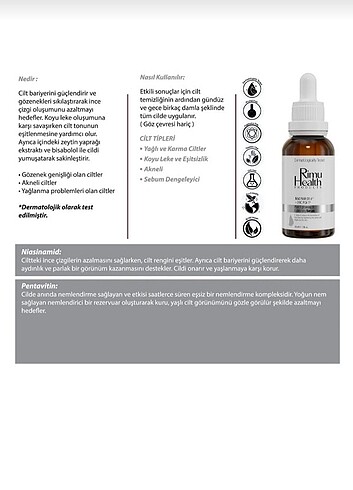 Diğer Rimu Health niacinamide serum