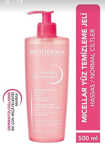 Bioderma sensibio yüz temizleme Jeli 