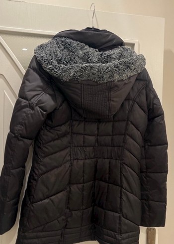 Siyah Kadın Kürklü Kışlık Mont - Görsel 4