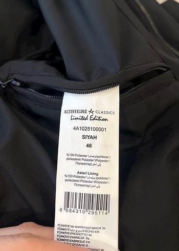 Siyah Erkek Kapitone Fermuarlı Mont - Görsel 8